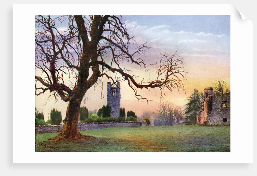 Ruins on the Hill of Slane, County Meath, Ireland by MC Green