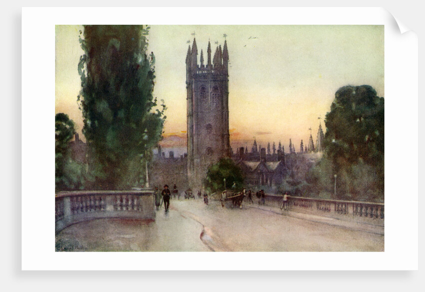 Magdalen bell tower, Oxford, Oxfordshire by George F Nicholls