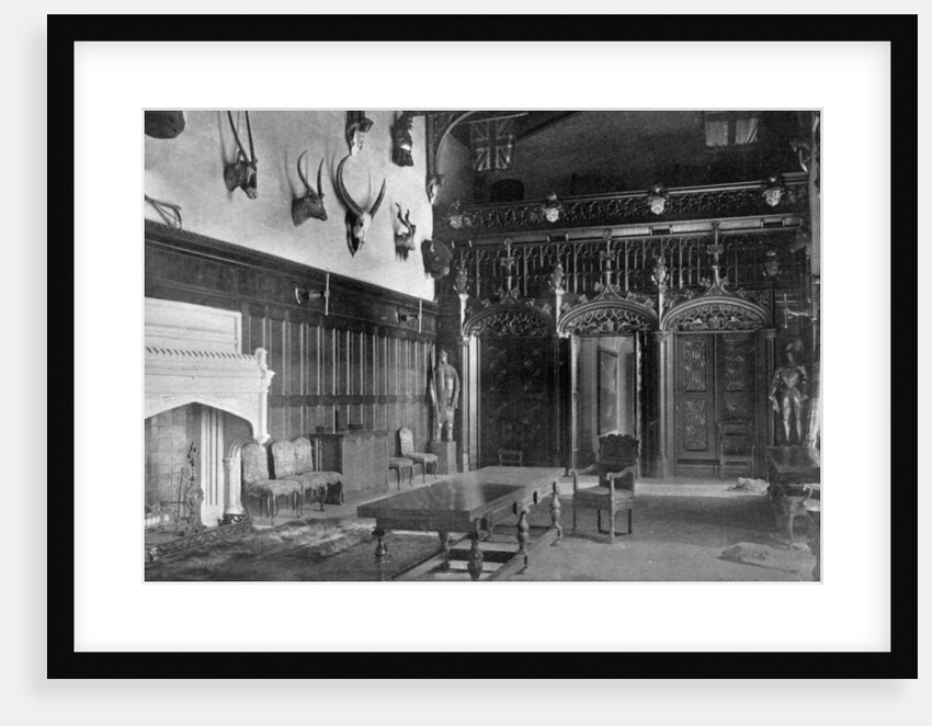 Dining hall, Newstead Abbey, Nottinghamshire by Valentine & Sons