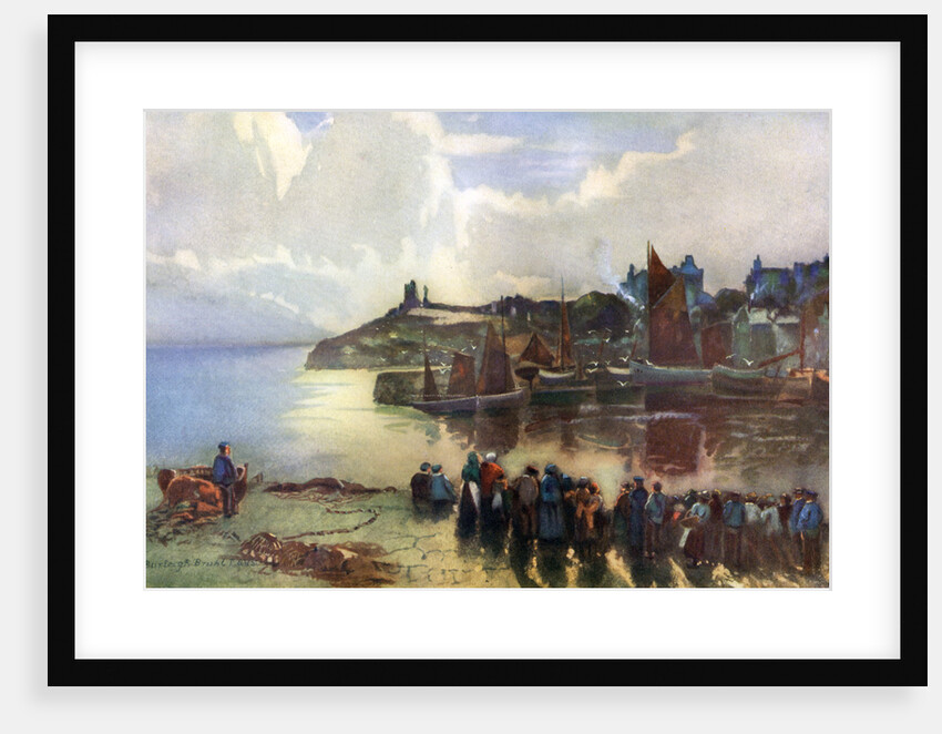 Tenby Castle and harbour, Pembrokeshire, Wales by Louis Burleigh Bruhl