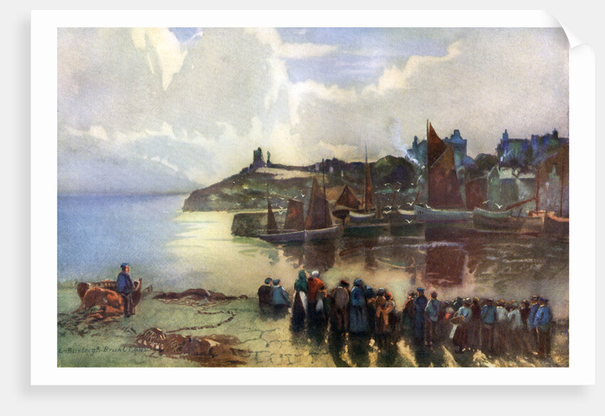 Tenby Castle and harbour, Pembrokeshire, Wales by Louis Burleigh Bruhl