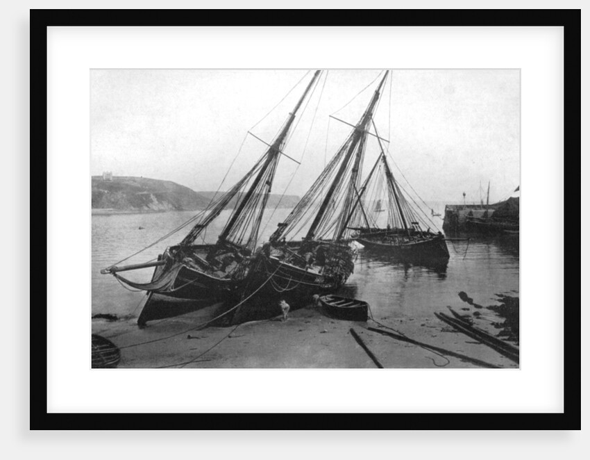 Boats in Tenby harbour, Pembrokeshire, Wales by National Maritime Museum