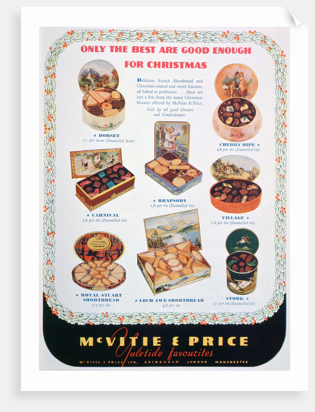 Advert for McVitie and Price biscuits by Anonymous
