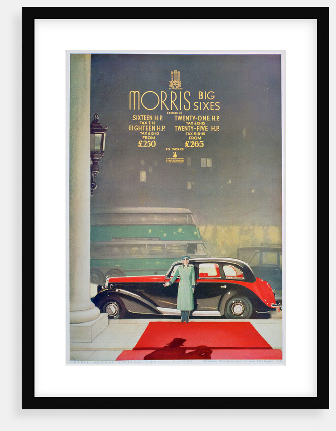 Advert for the Morris Big Six motor car by Anonymous