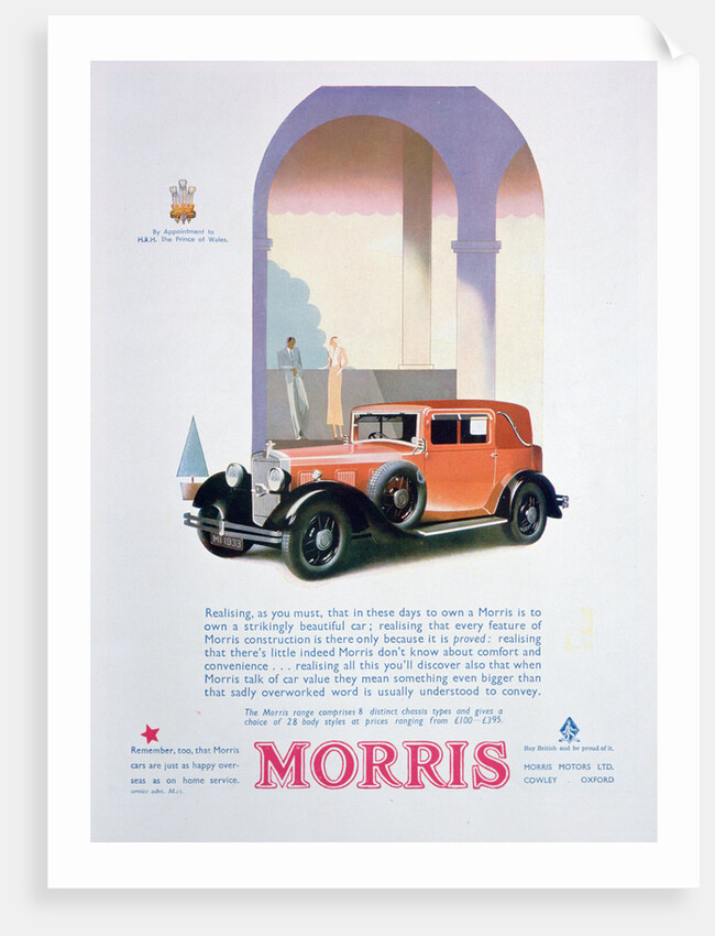 Advert for Morris motor cars by Anonymous