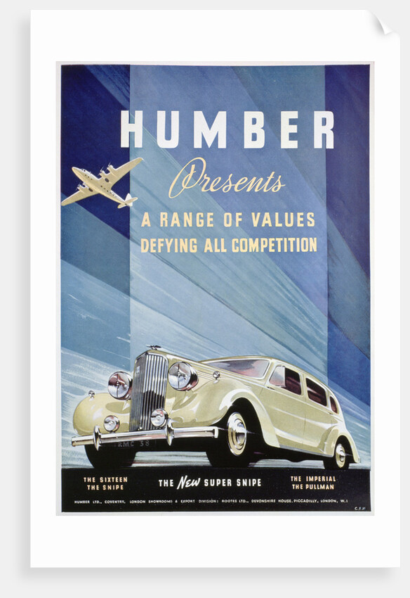 Advert for Humber motor cars by Anonymous