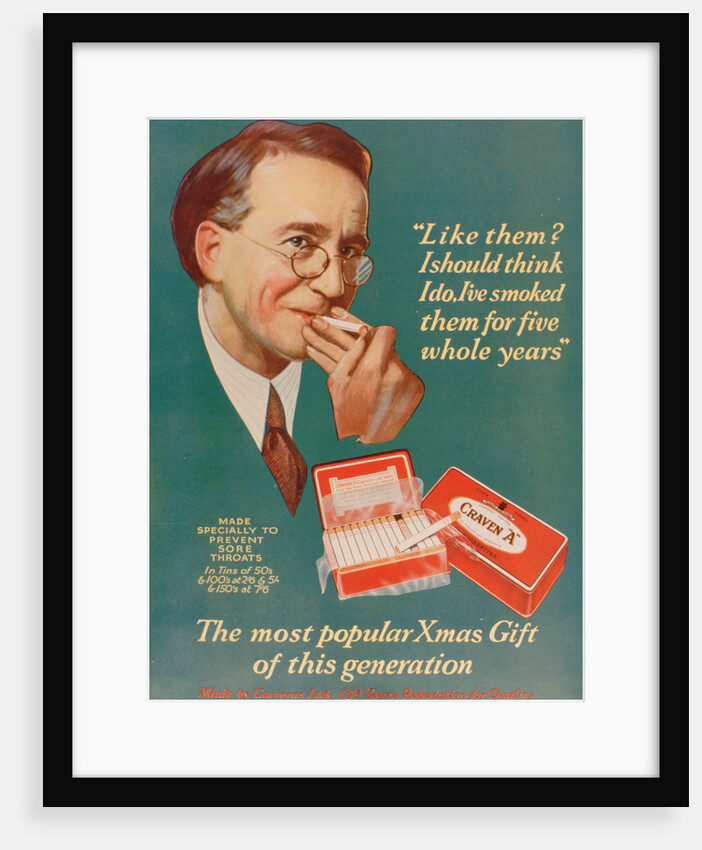 Advert for Craven 'A' cigarettes by Anonymous