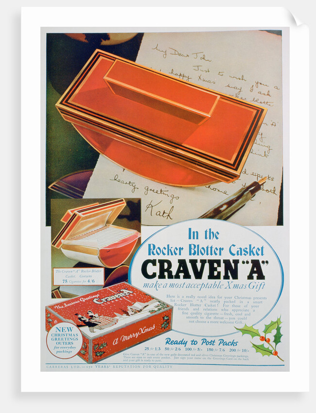 Advert for Craven 'A' cigarettes by Anonymous