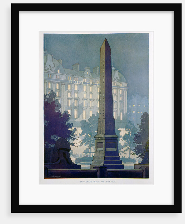 'Two Monuments of London', advert for the Hotel Cecil by W Welsh