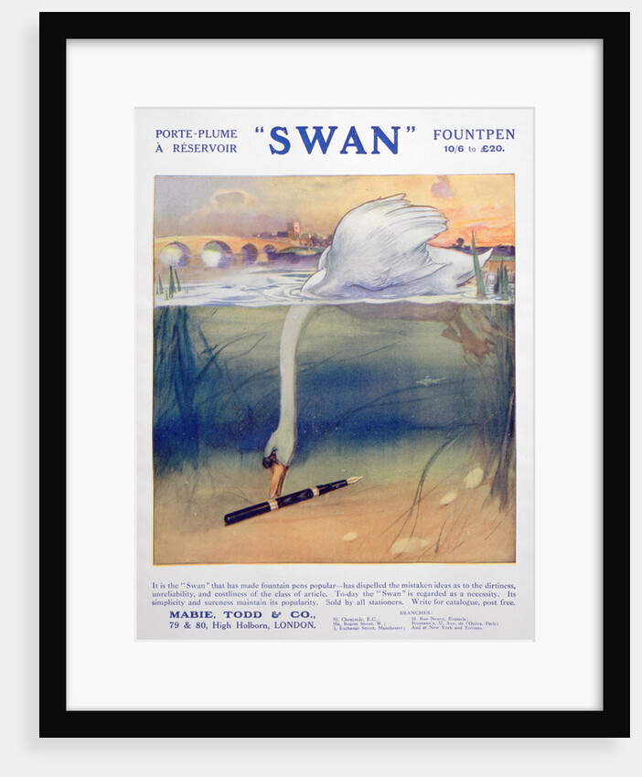 Advert for Swan fountain pens by Anonymous