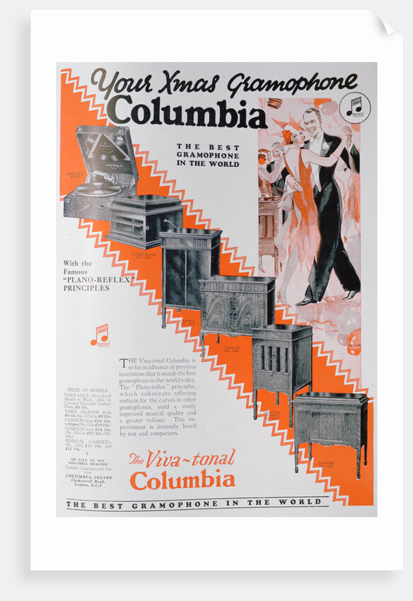 Christmas advert for Columbia Gramophones by Anonymous