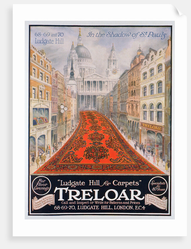 Advert for Treloar carpets by Anonymous