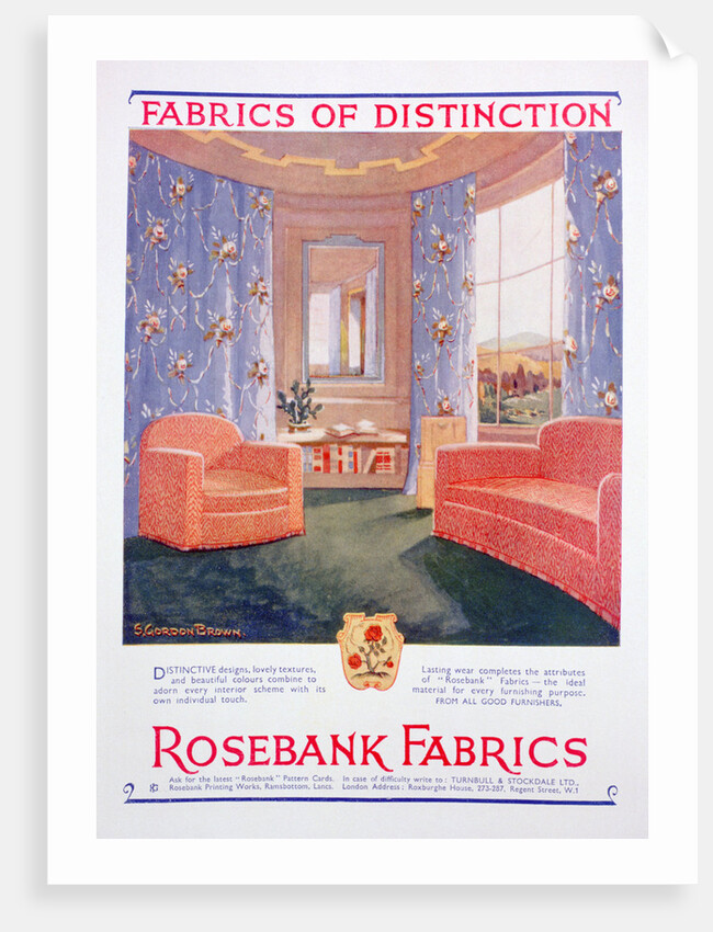 Advert for Rosebank Fabrics by Anonymous