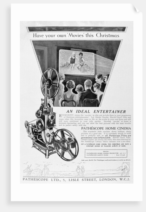 Advert for the Pathescope Home Cinema by Anonymous