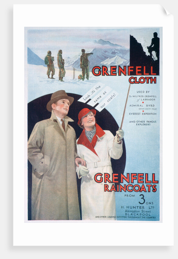 Advert for Grenfell cloth and raincoats by Anonymous