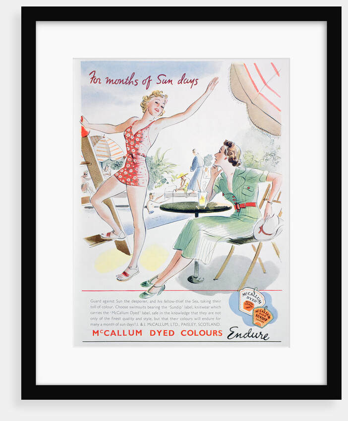 Advert for McCallum dyed colours by Anonymous