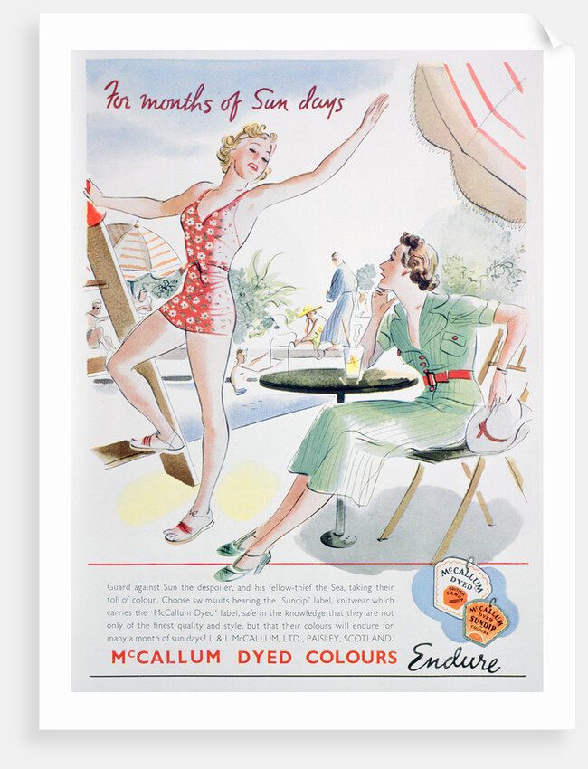 Advert for McCallum dyed colours by Anonymous