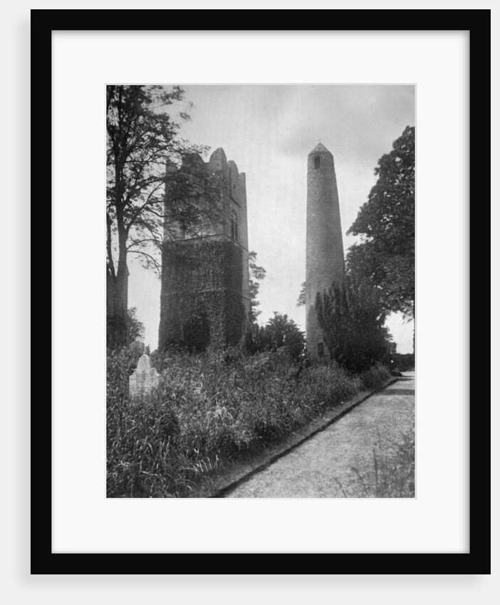 The Round Tower of Swords, Dublin, Ireland, from the east by Valentine & Sons