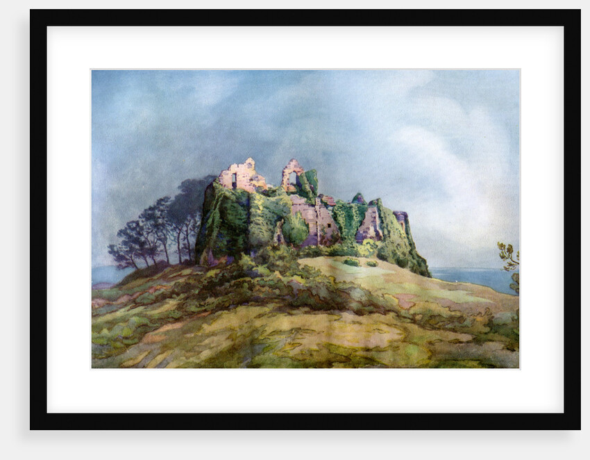 Oystermouth Castle, near Swansea, Wales by FC Varley