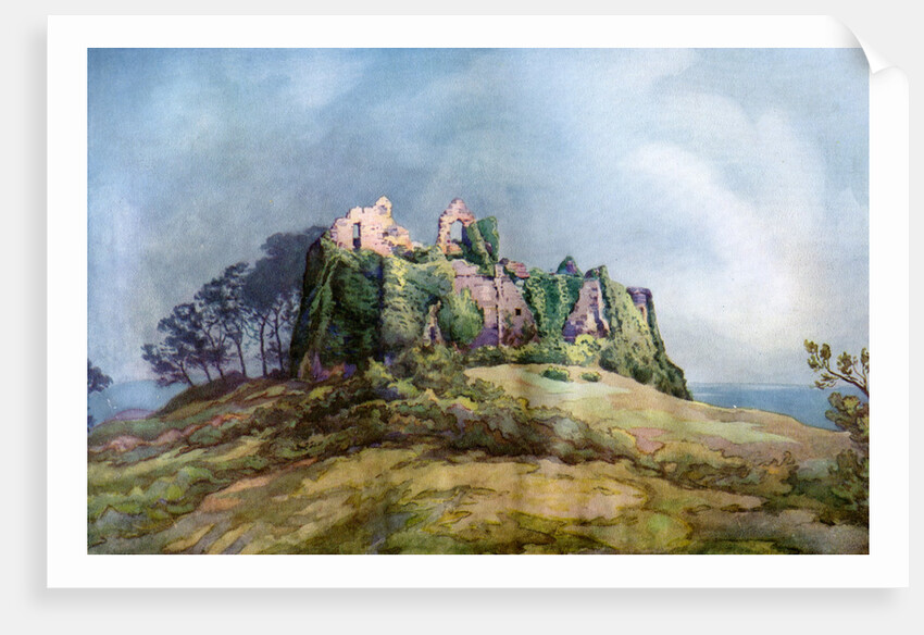Oystermouth Castle, near Swansea, Wales by FC Varley