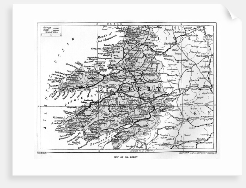 Map of County Kerry, Ireland by Anonymous