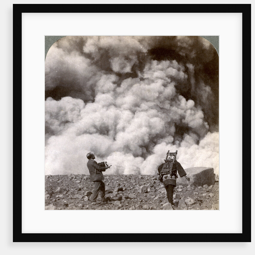 Sudden volcanic explosion in the crater of Mount Asama (Asamayama), Japan by Underwood & Underwood