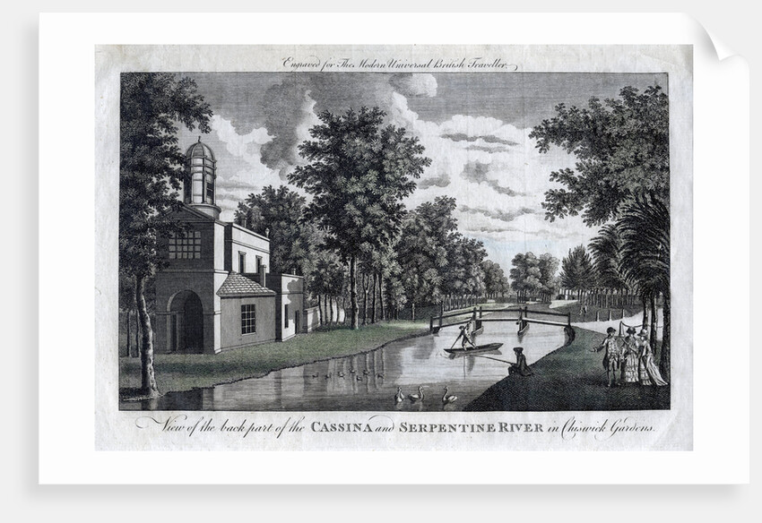 View of the back part of the Cassina and Serpentine River in Chiswick Gardens by Anonymous