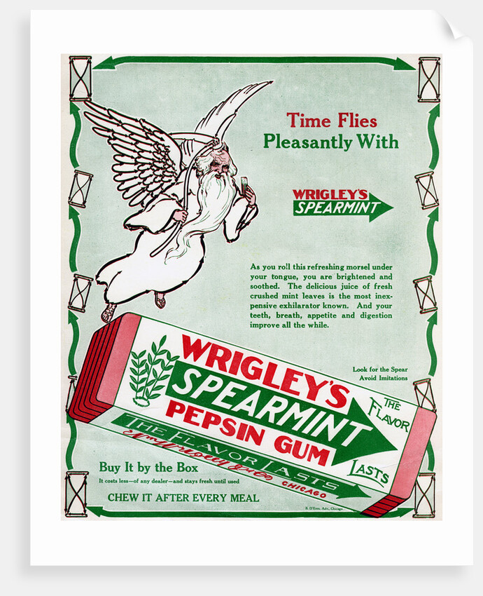 Advert for Wrigley's Spearmint Pepsin Gum by Anonymous