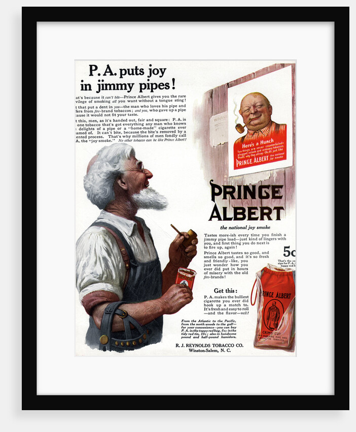 Advert for Prince Albert pipe tobacco by Anonymous