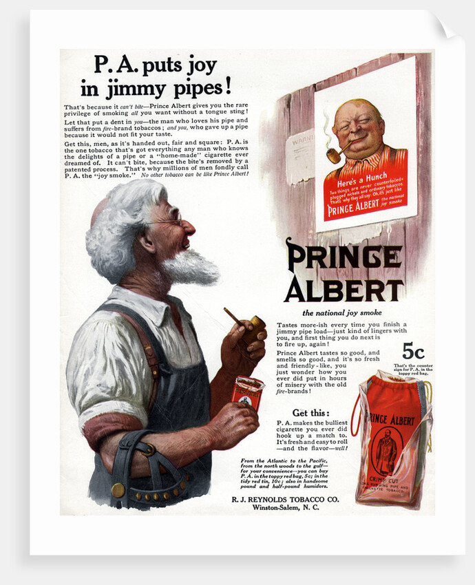 Advert for Prince Albert pipe tobacco by Anonymous
