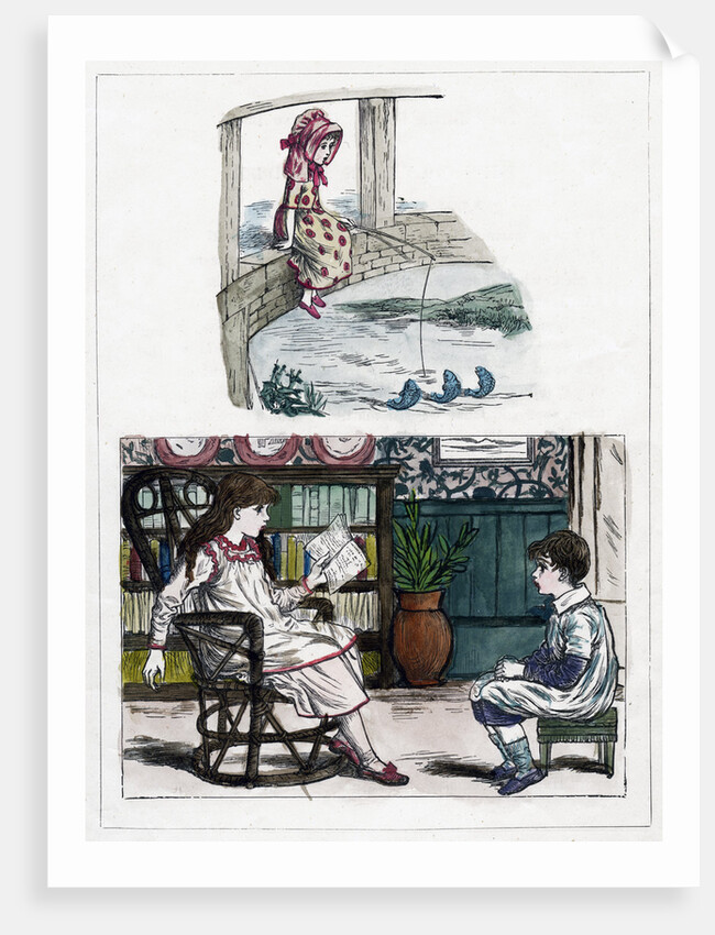 A print from The Little Folk's Nature Painting Book by Kate Greenaway by Anonymous
