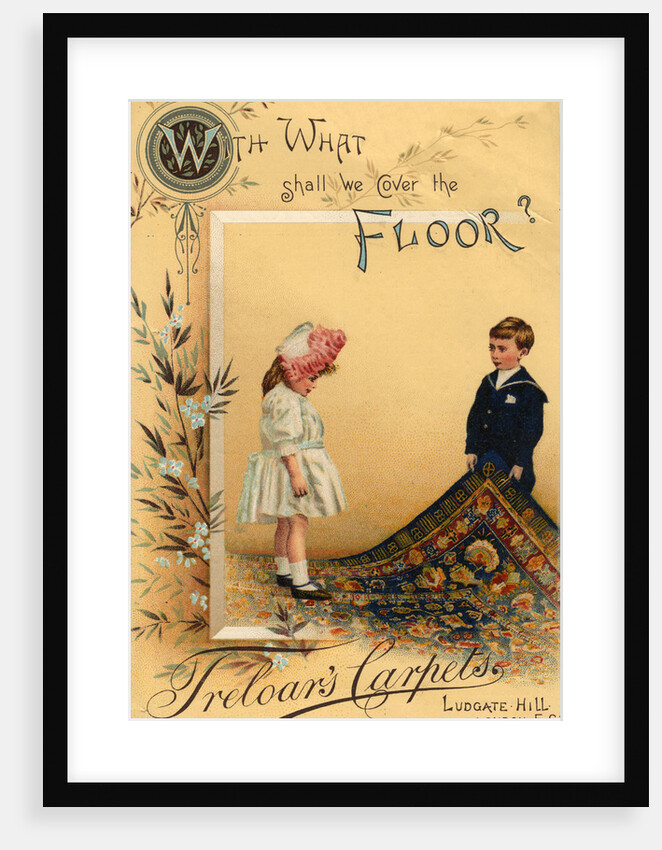 Advert for Treloar's carpets, of Ludgate Hill, London by Anonymous