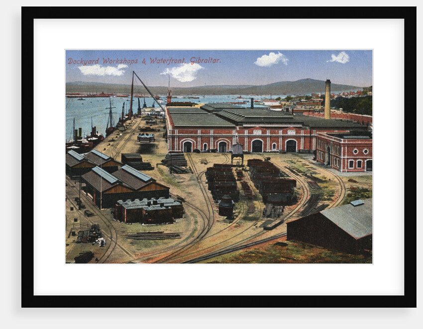 Dockyard workshops and waterfront, Gibraltar by Anonymous