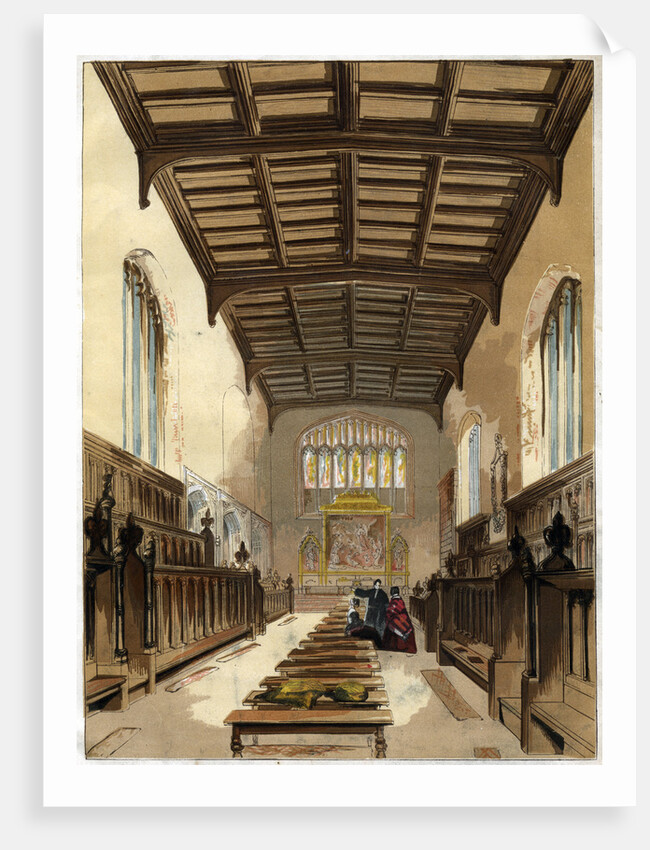 Interior of St John's College Chapel, Cambridge, Cambridgeshire by Anonymous