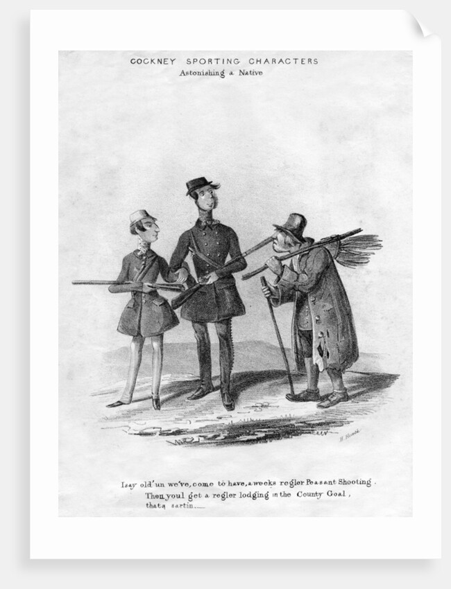 Cockney Sporting Characters. Astonishing a Native by Henry Heath