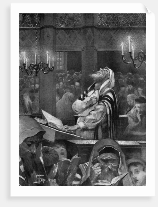 Scene at a synagogue, the great day of atonement, 6th October 1897 by Isaac Snowman