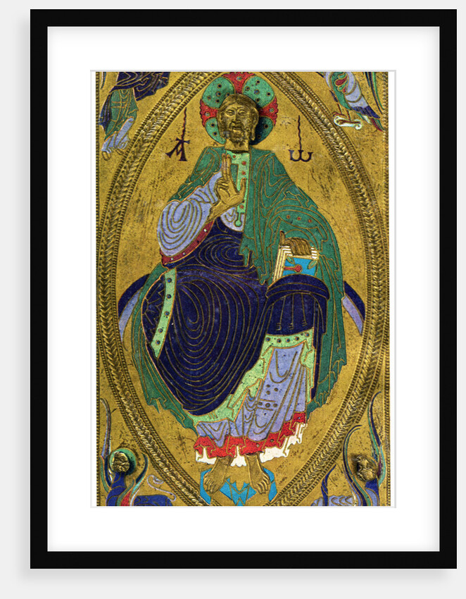 Plaque binding (plaque de reliure), champlevé enamel on copper by Anonymous