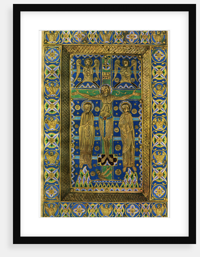Plaque binding (plaque de reliure), champlevé enamel on copper by Anonymous