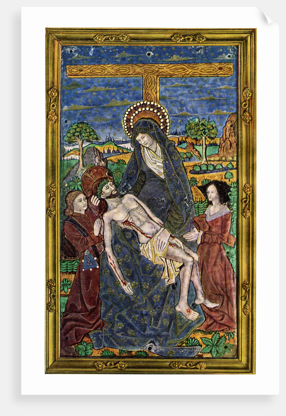 Plaque, enamel on copper by Anonymous