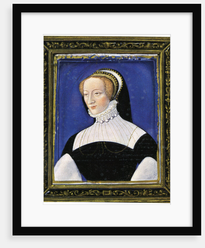 Portrait of a woman, enamel, painted on copper by Leonard Limosin