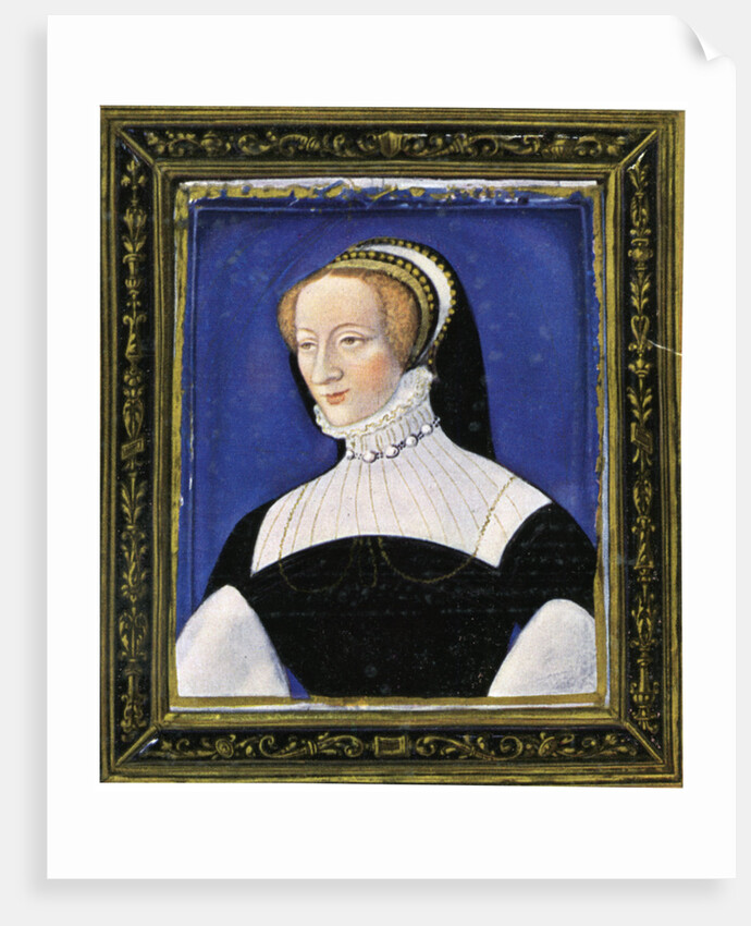 Portrait of a woman, enamel, painted on copper by Leonard Limosin
