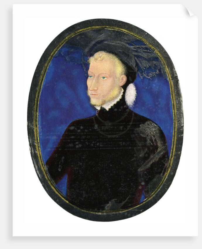 Portrait of a man, enamel, painted on copper by Leonard Limosin