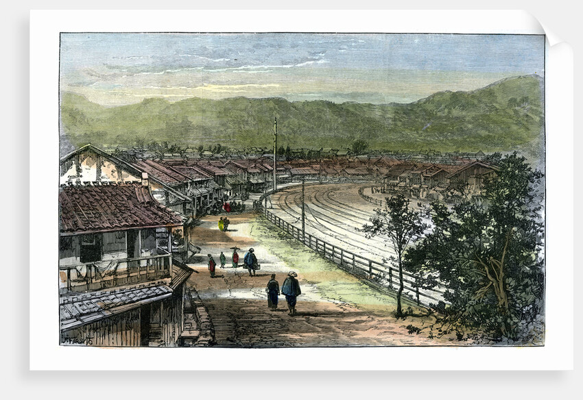 Railway line near Kobe, Japan by A Forsyth