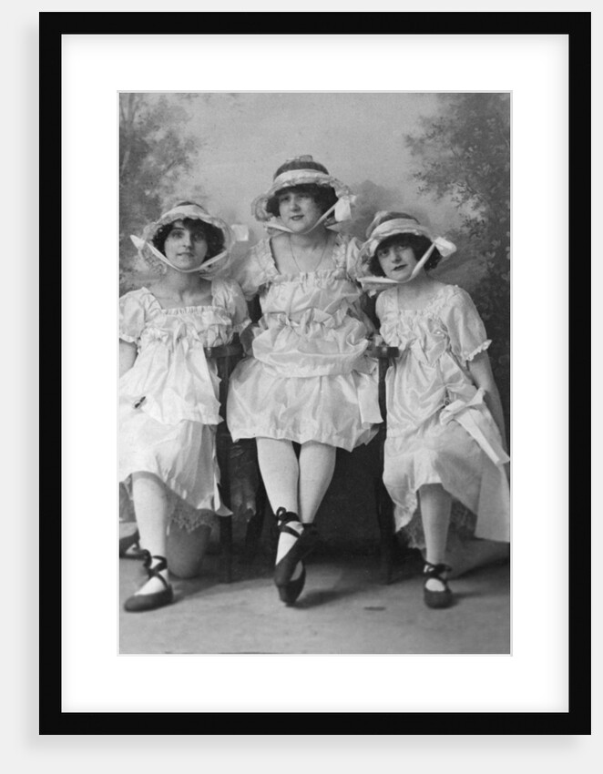 Three young women, photographed in Gales Studios by Anonymous