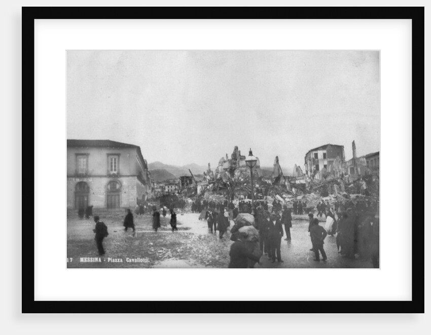 Earthquake damage in the Piazza Cavallotti, Messina, Sicily, Italy, December 1908 by Anonymous