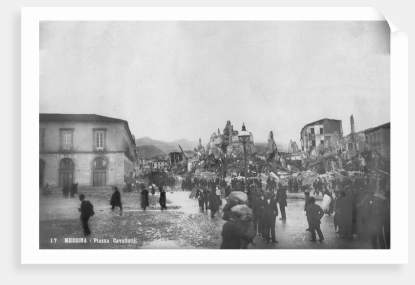 Earthquake damage in the Piazza Cavallotti, Messina, Sicily, Italy, December 1908 by Anonymous