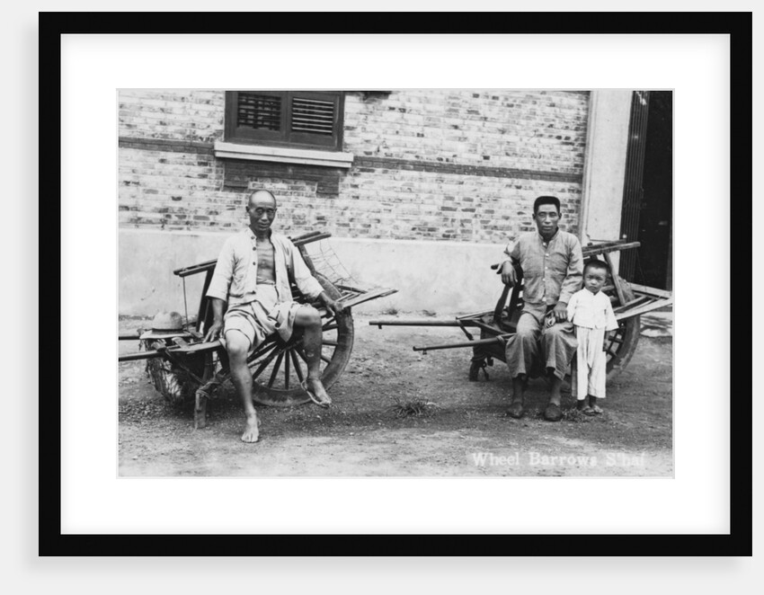 Men with wheelbarrows, Vietnam(?) by Anonymous