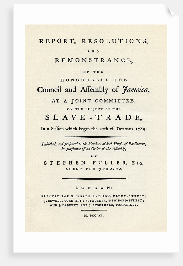 A remonstration of the subject of the slave trade by Anonymous