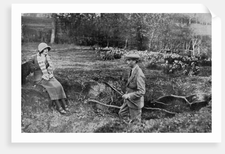 Lady Elizabeth Bowes-Lyon and the Duke of York at her Hertfordshire Home near Welwyn by Anonymous
