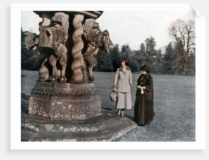 Lady Elizabeth Bowes-Lyon and the Countess of Strathmore, Glamis Castle, Scotland by Anonymous